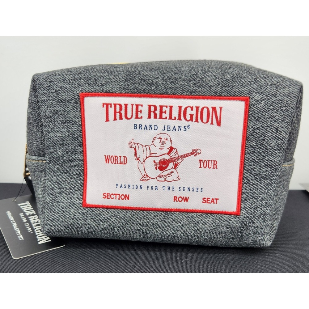 True Religion Gray Polyester Toiletry Bag  World Tour Fashion Accessory